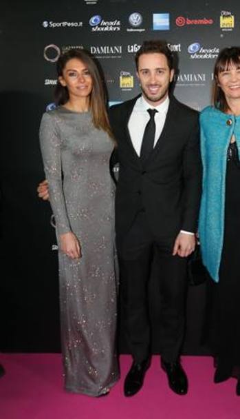 Andrea Dovizioso e Alessandra Rossi ai Gazzetta Sports Awards. La Presse